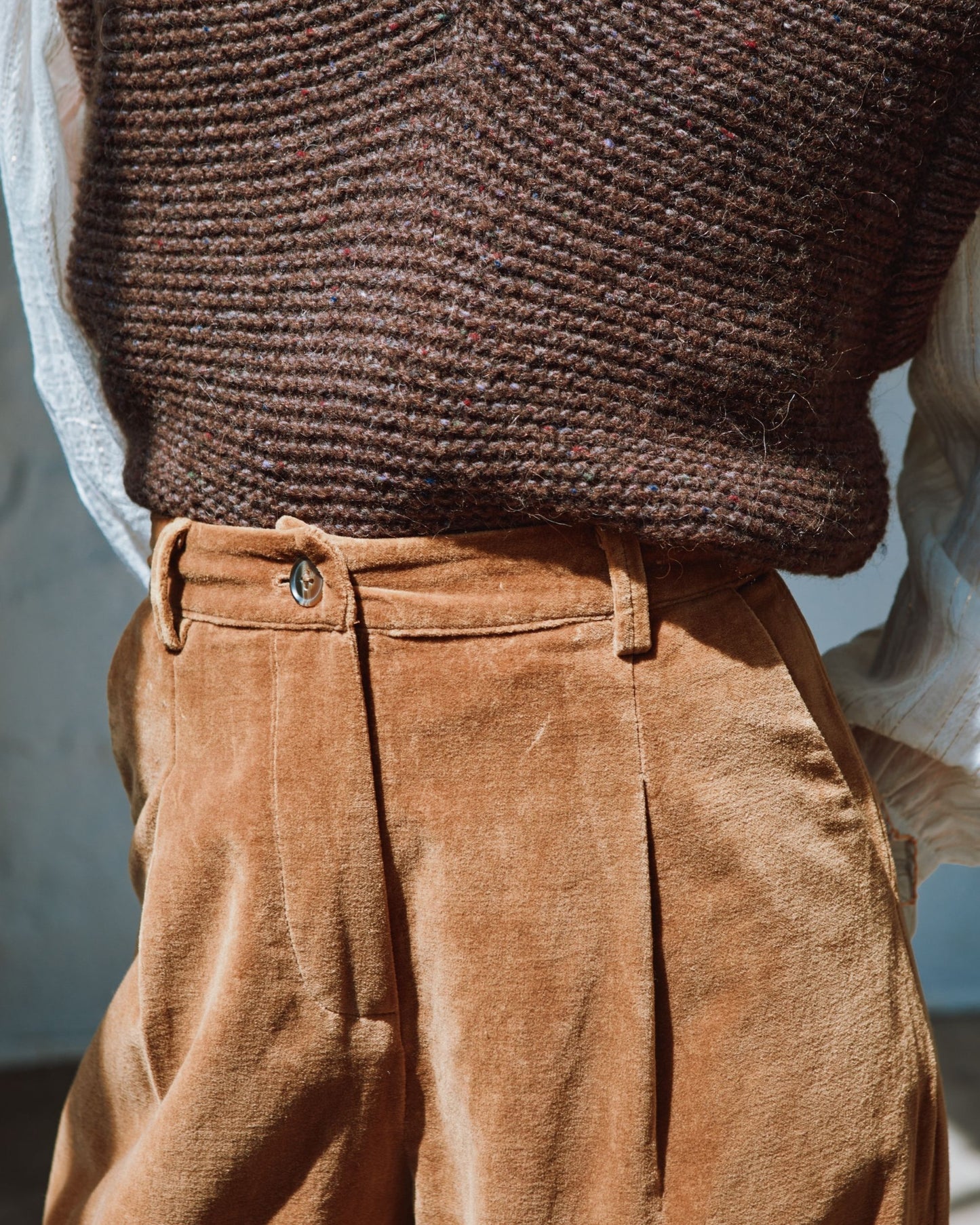 Pantalon velours bronze