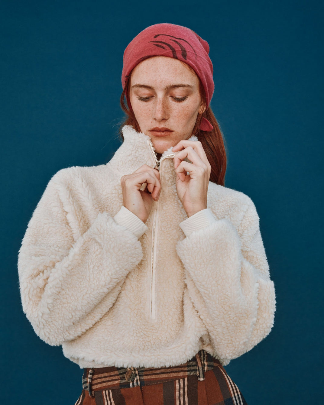 ecru fleece sweatshirt