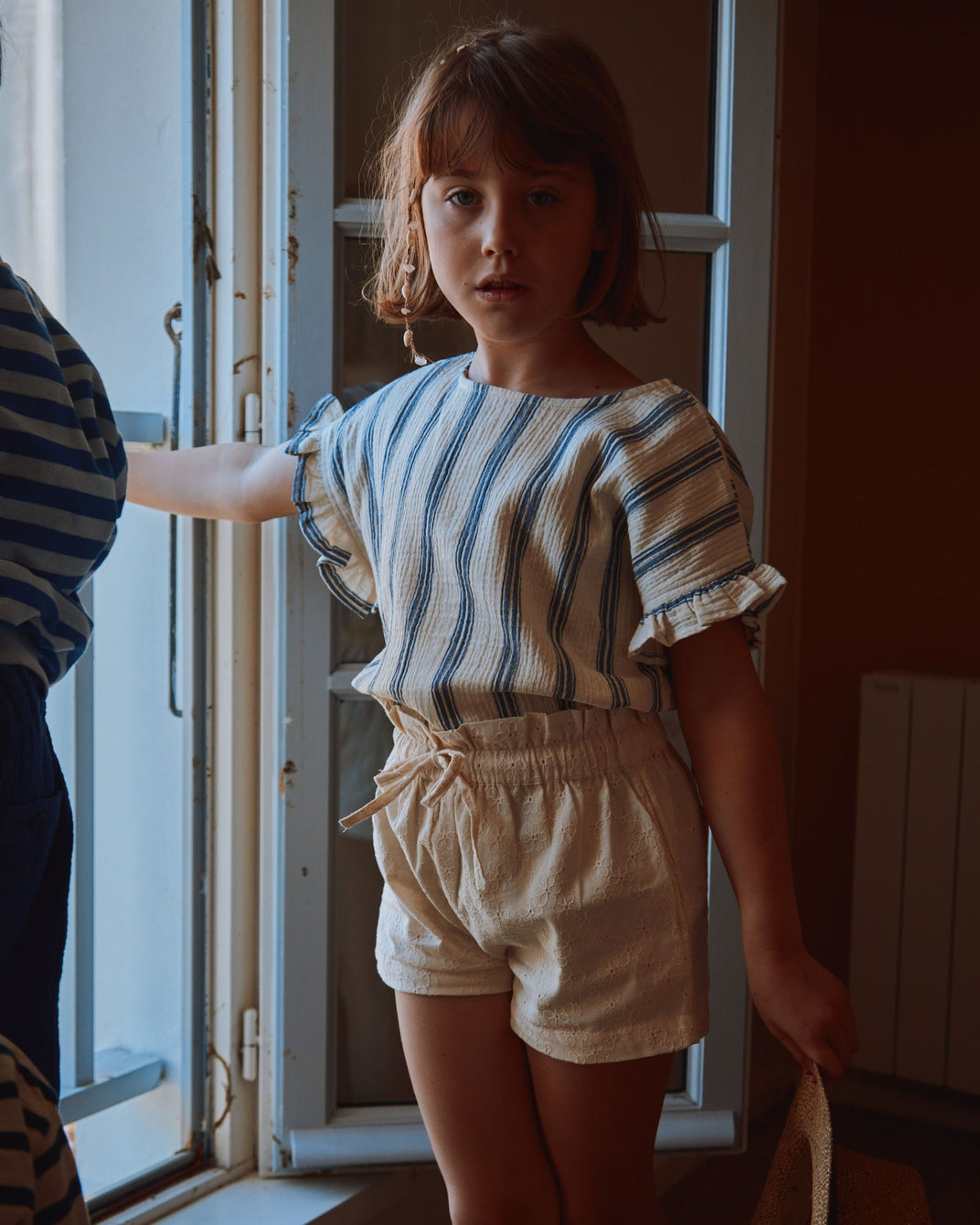 Blouse - rayures bleu et écru