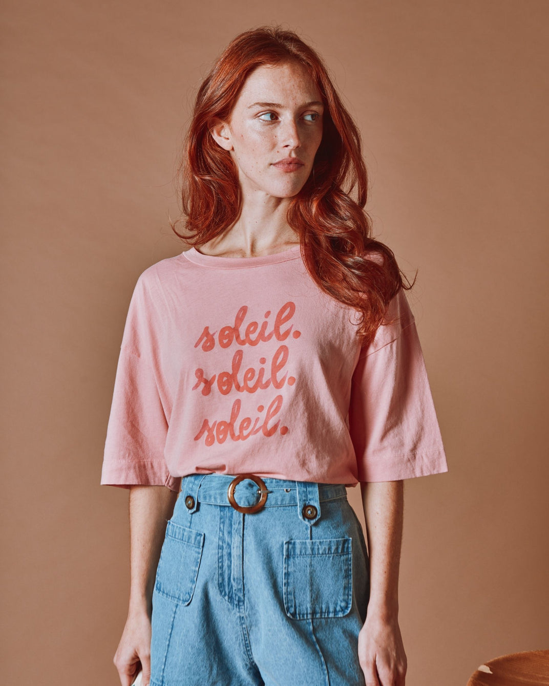 T-shirt - "Soleil Soleil Soleil" rose