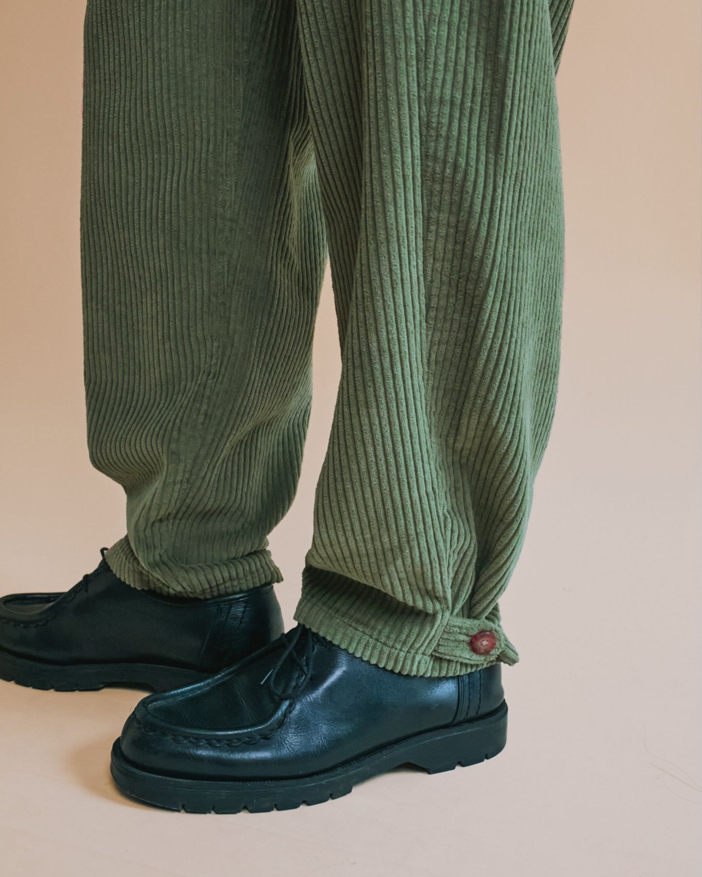 Pantalon jogger - Velours cotelé vert pistache
