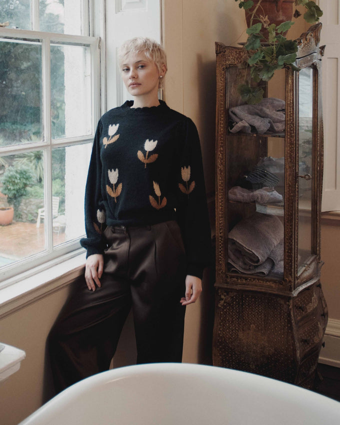Le pull tulipe