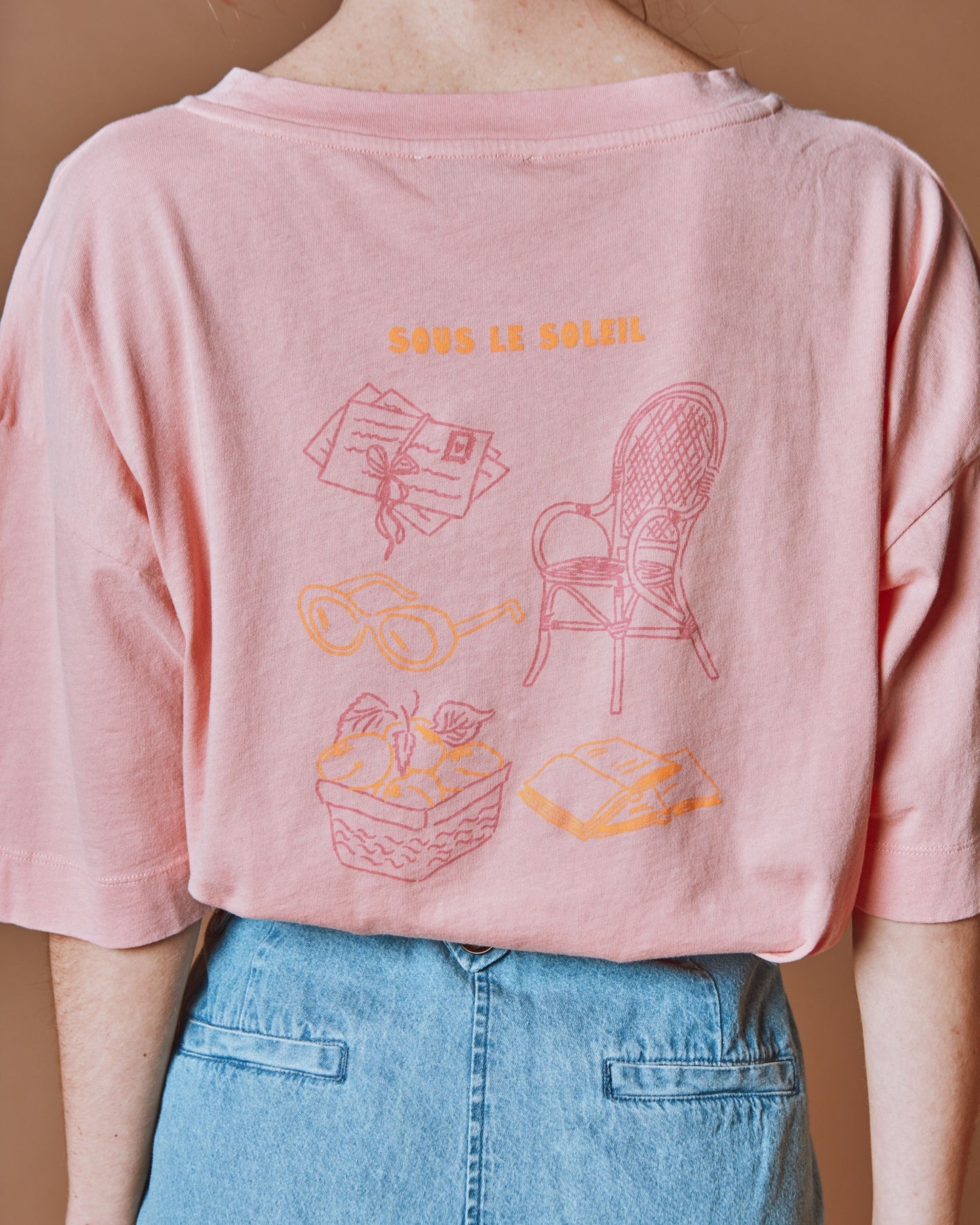 T-shirt - "Soleil Soleil Soleil" rose