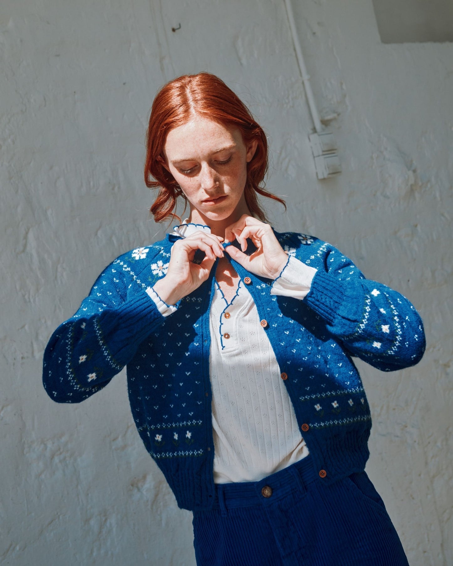 royal floral jacquard cardigan