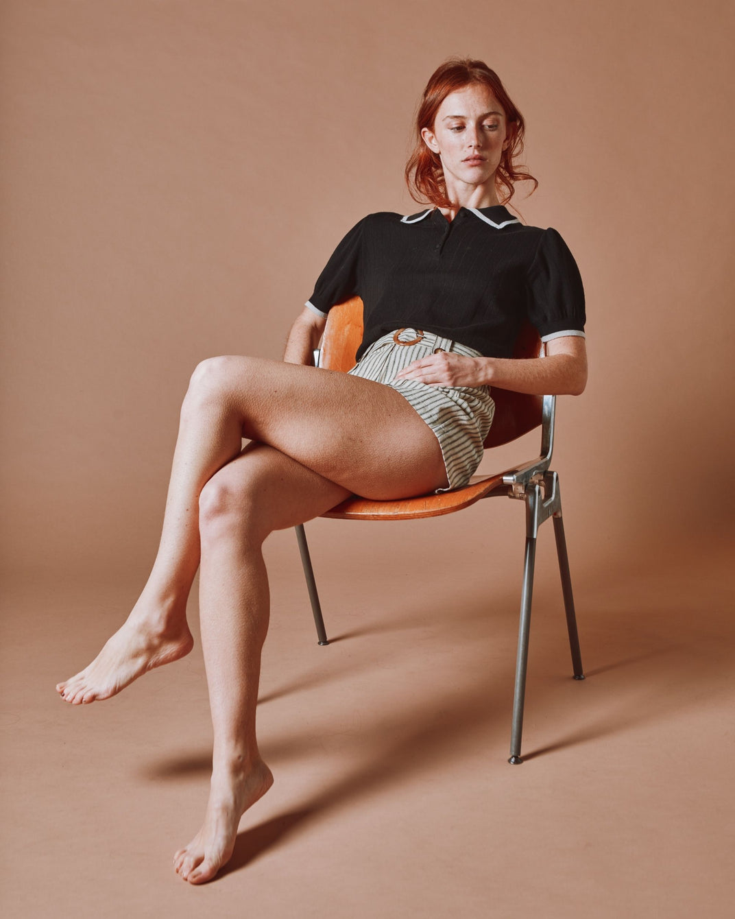 Polo - Pointelle modal noir