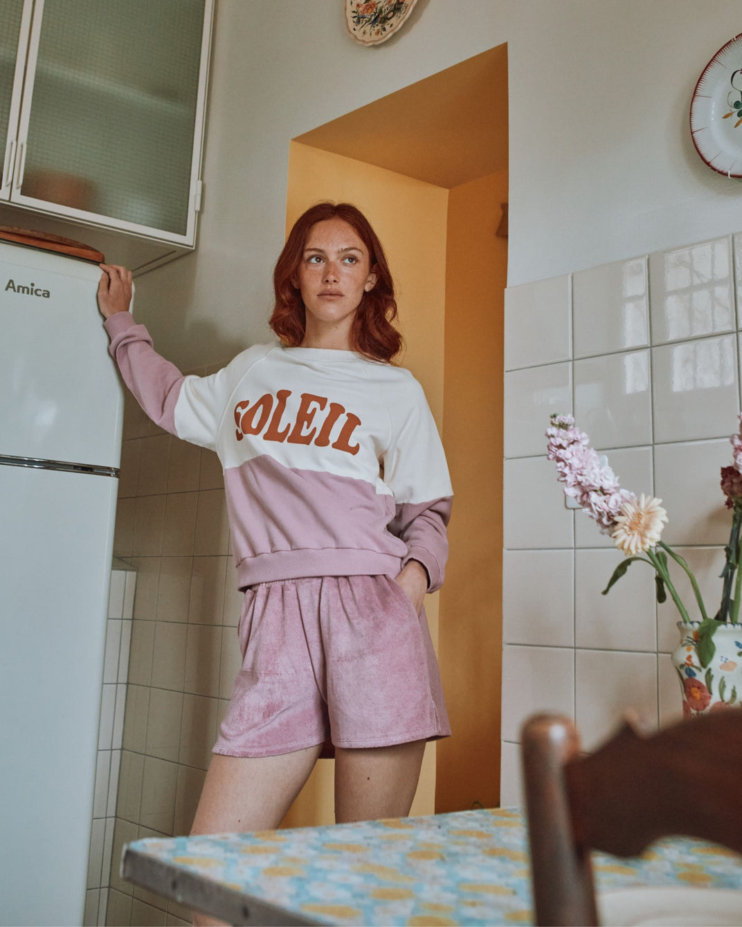 Short éponge lilas