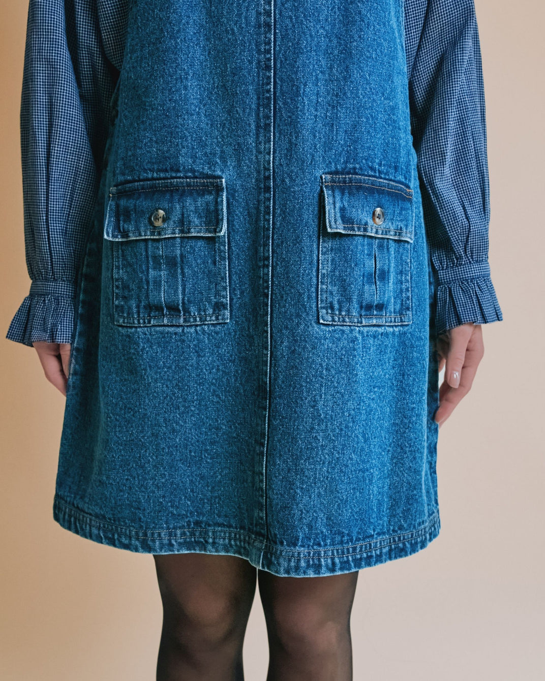 Robe salopette - Denim bleu