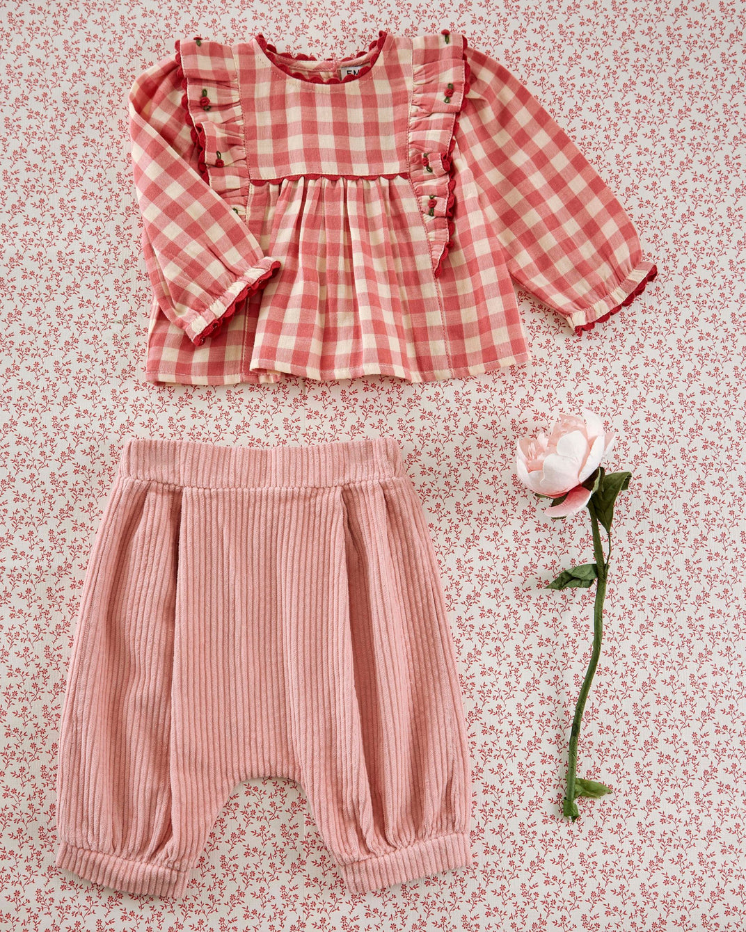 bb peony velvet harem pants
