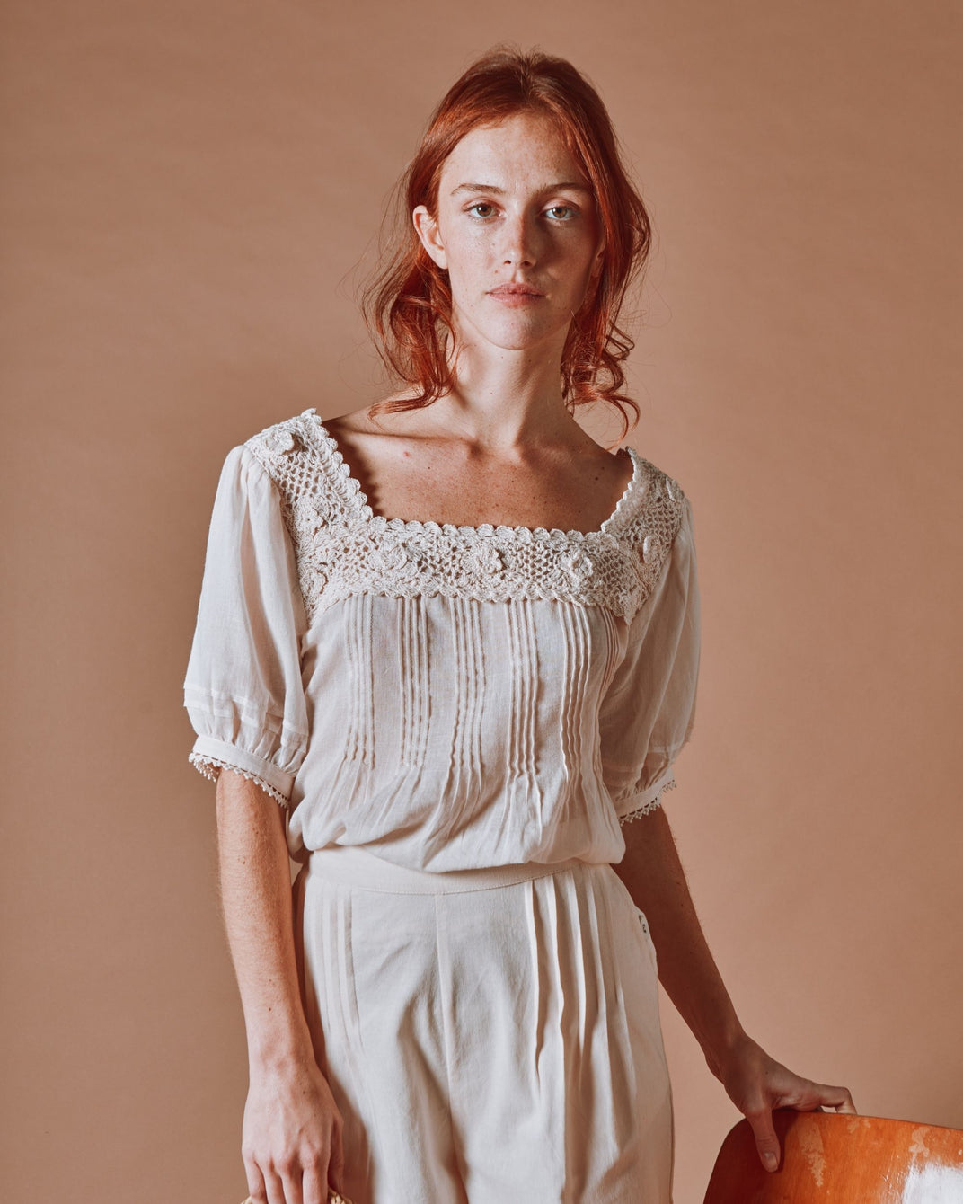 Blouse - Crochet crème