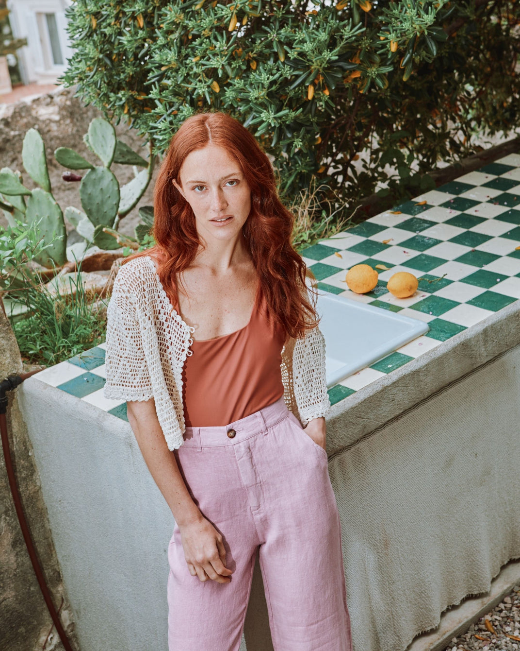 Cardigan femme crochet écru