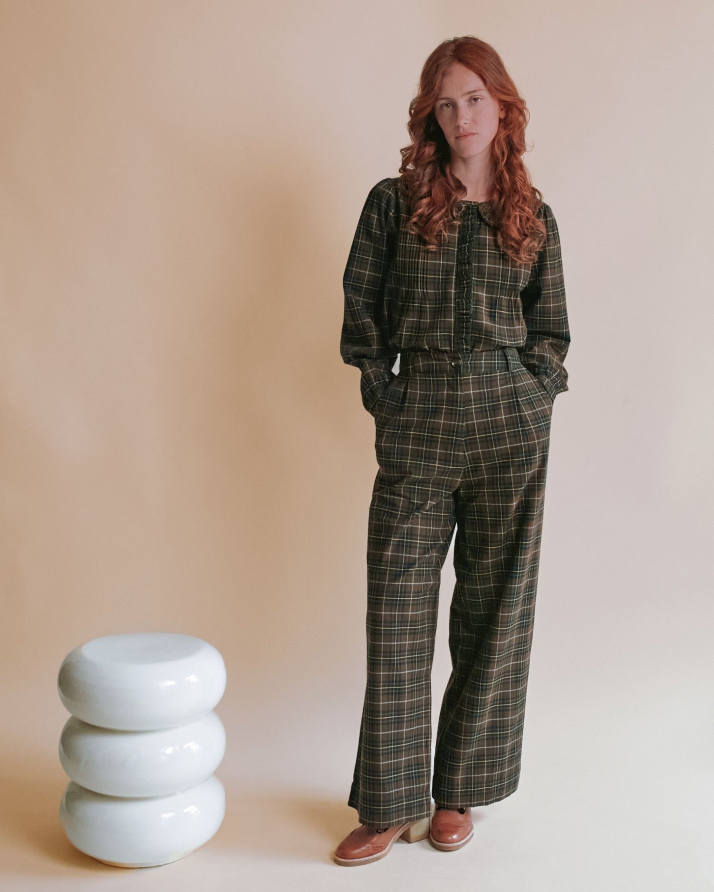 Pantalon - Carreaux marron