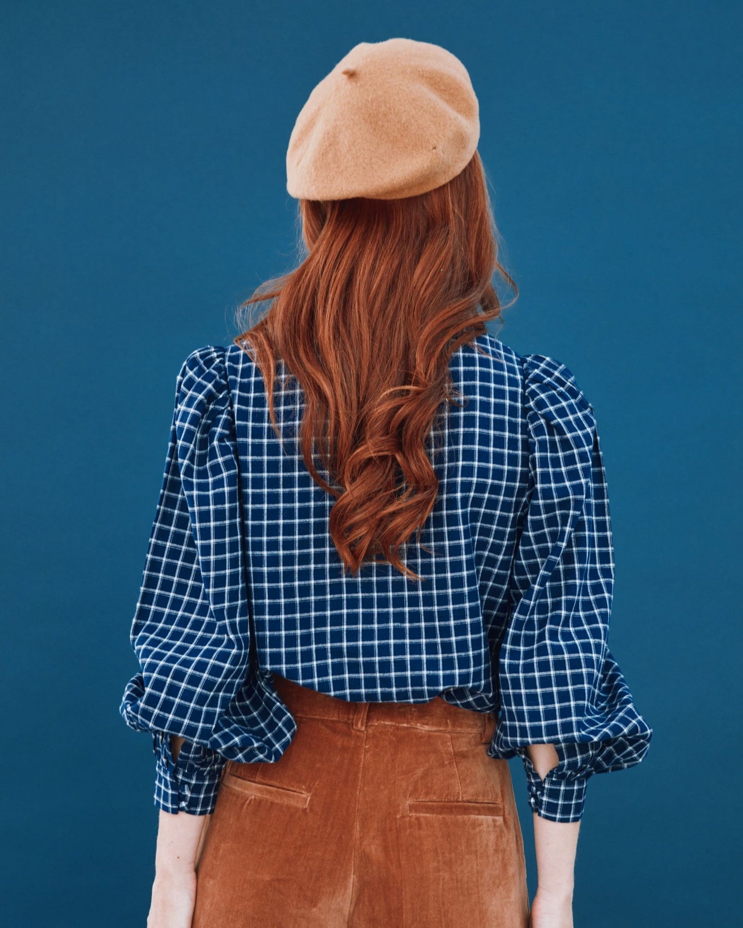khadi gramercy check blouse