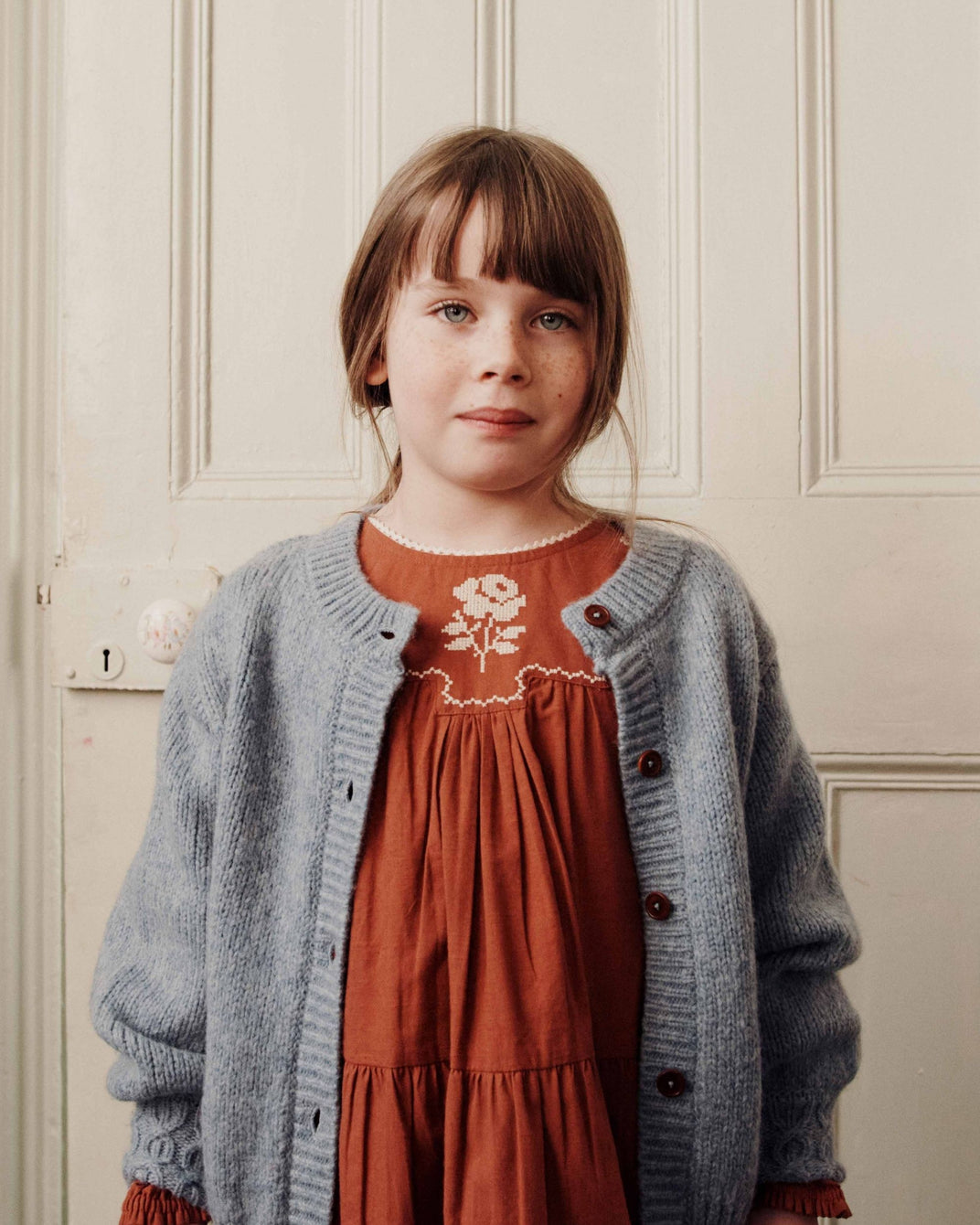 Robe - Brodée terracotta