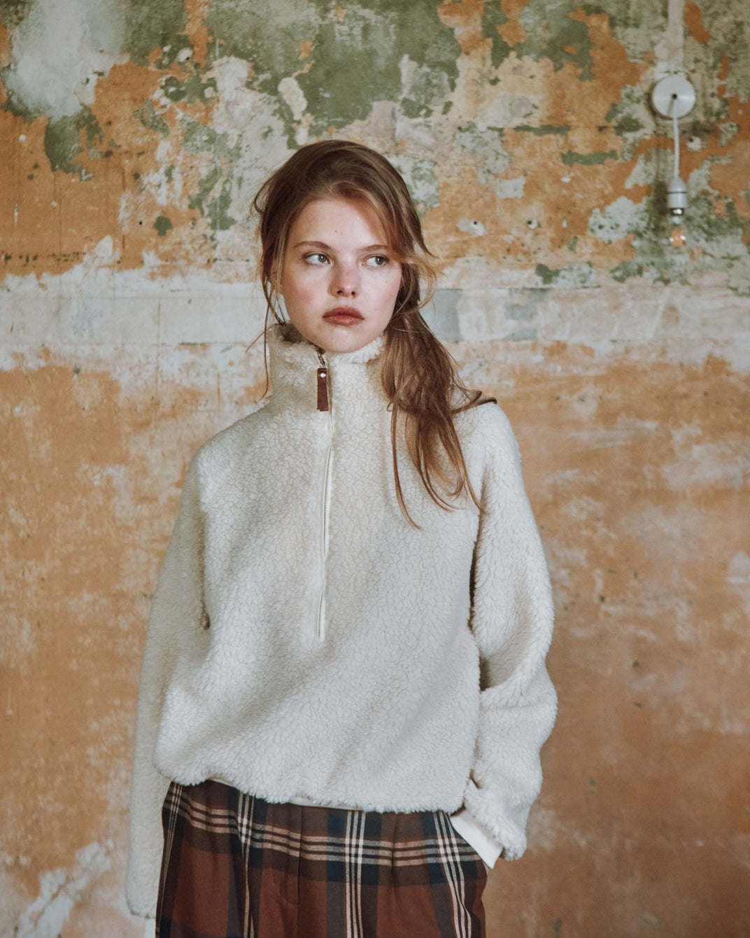 ecru fleece sweatshirt