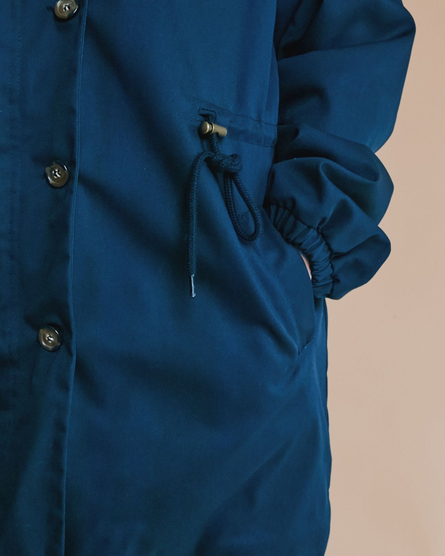Parka - Doublée moumoute marine