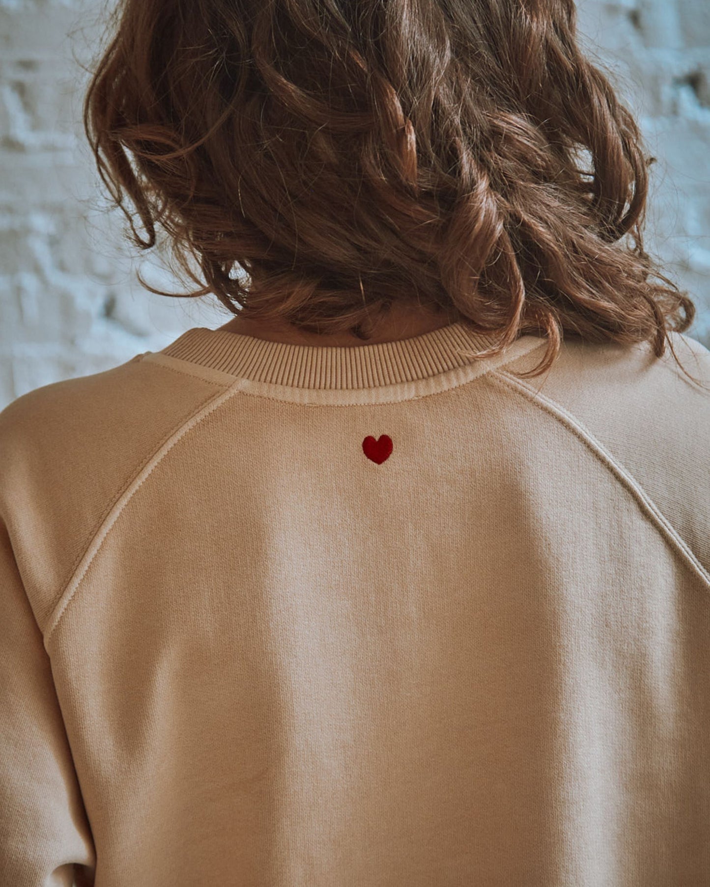 Sweat coton et teinture bio beige