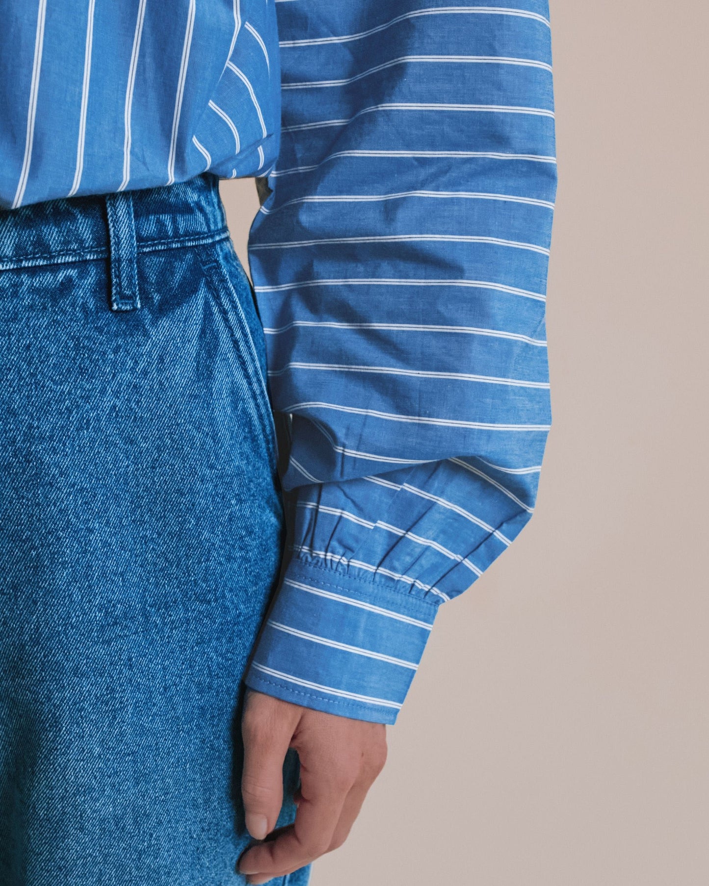 Chemise - Oversize rayée bleu