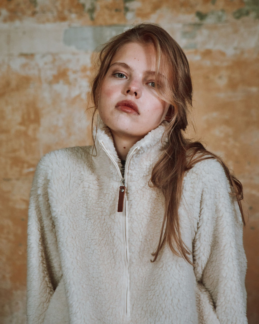 ecru fleece sweatshirt