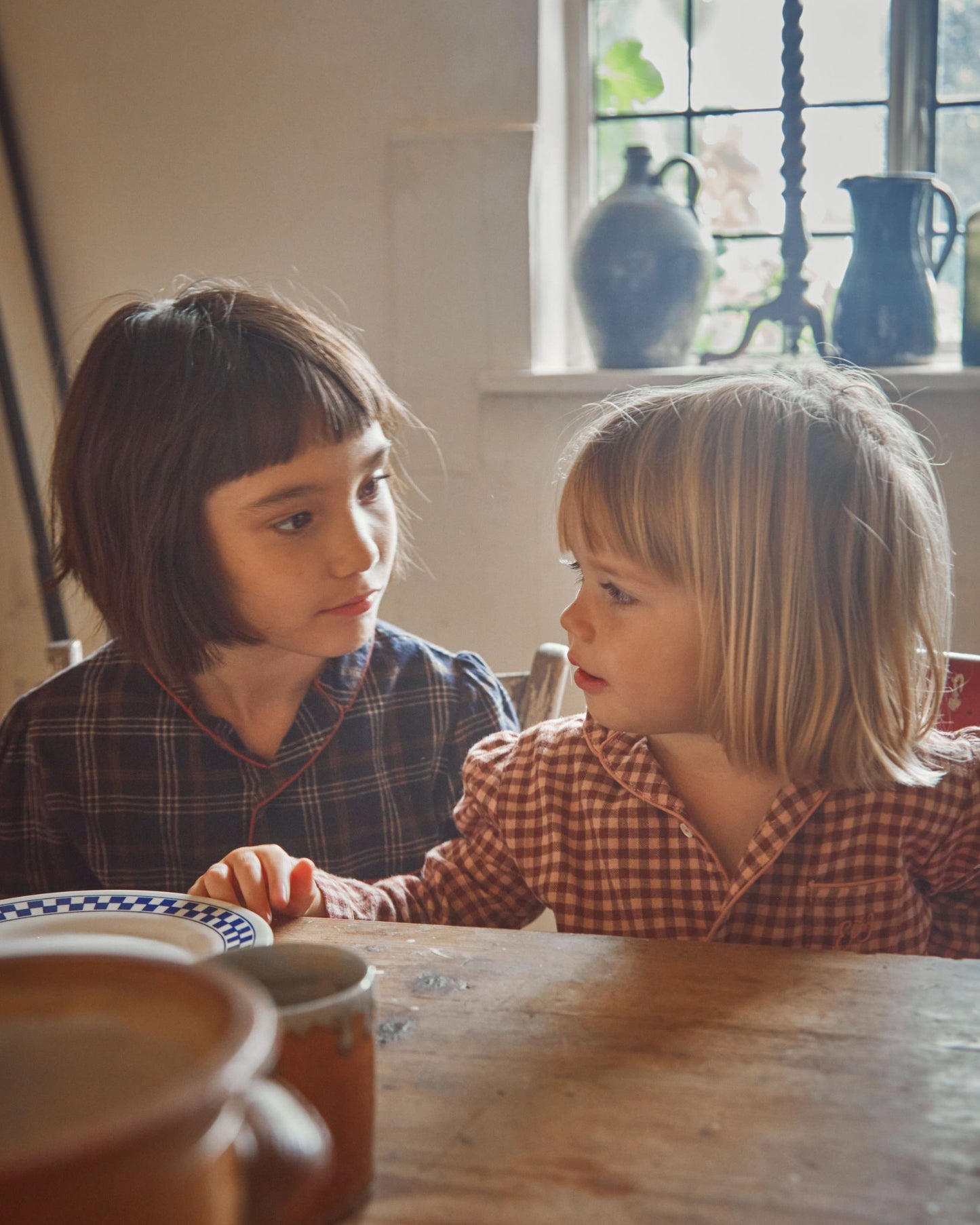 Pyjama enfant vichy rose