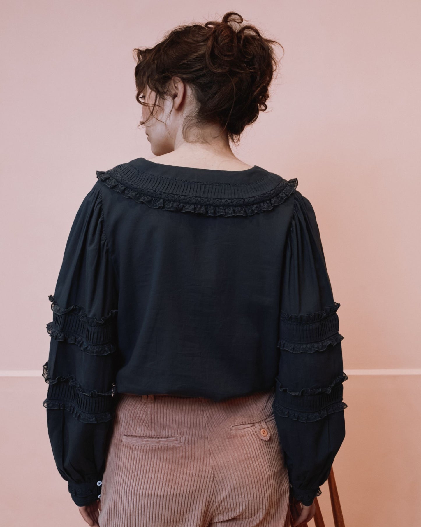 Blouse - Dentelle gris anthracite
