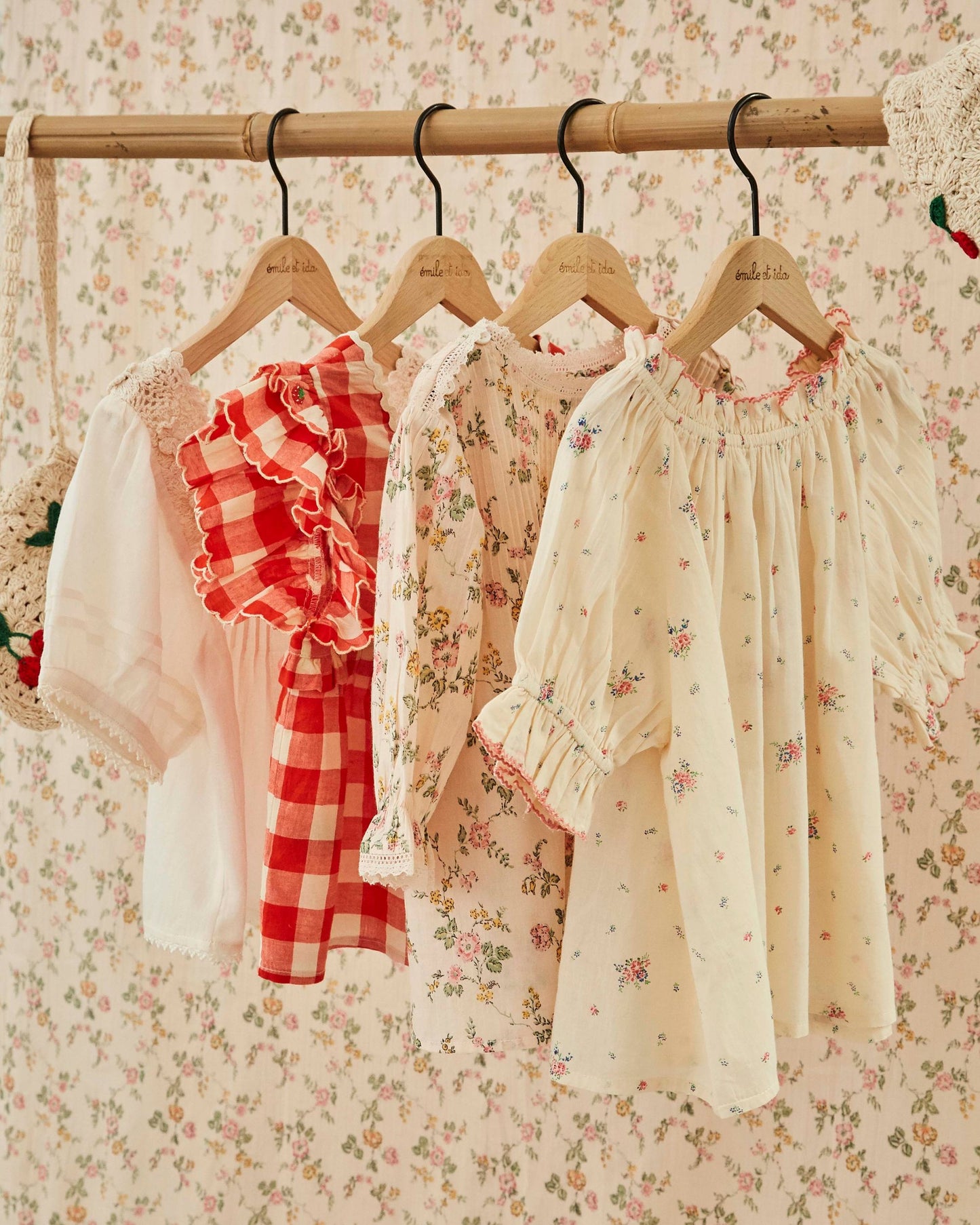 Blouse - Voile de coton fleuri écru