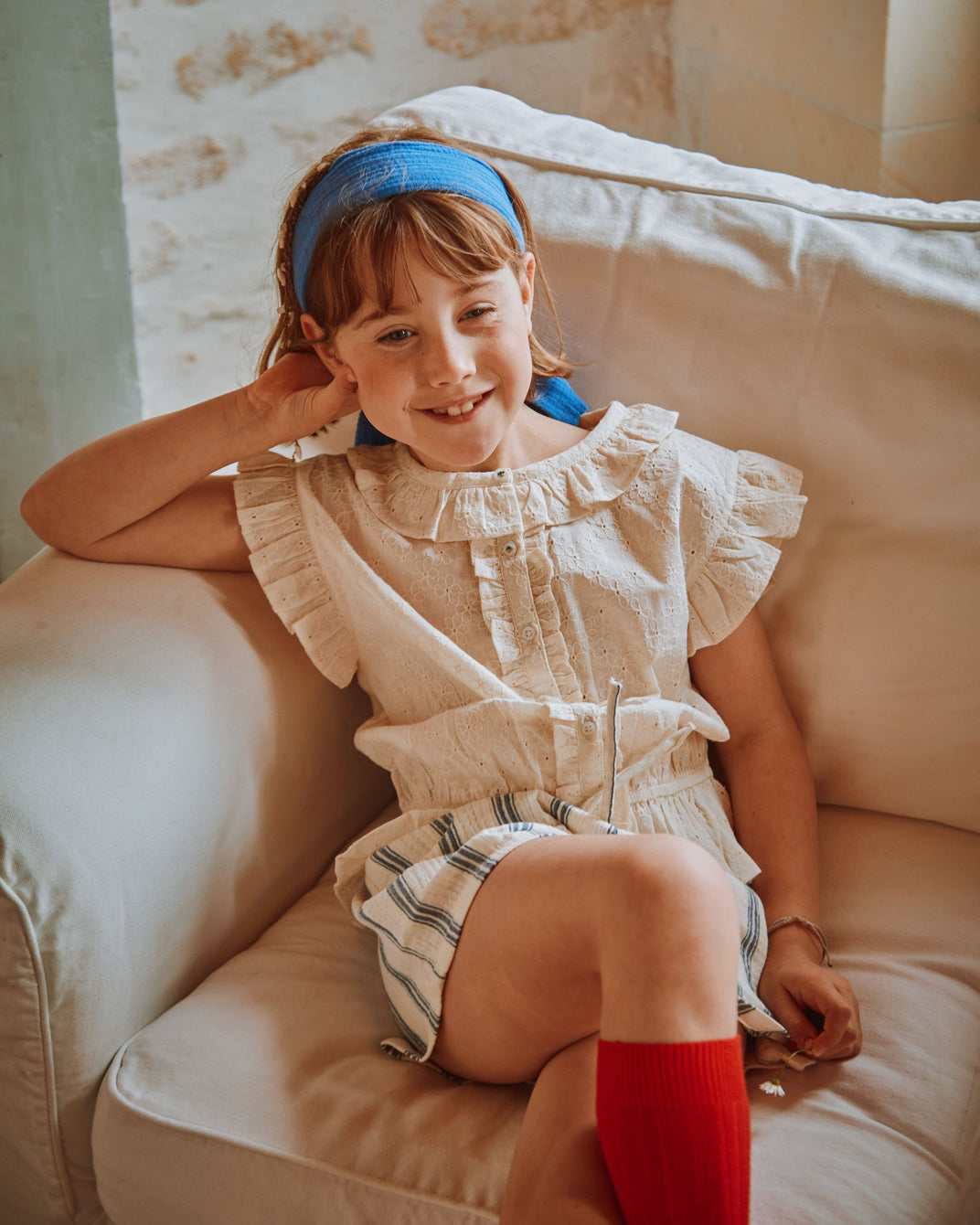 Chantilly English embroidery blouse