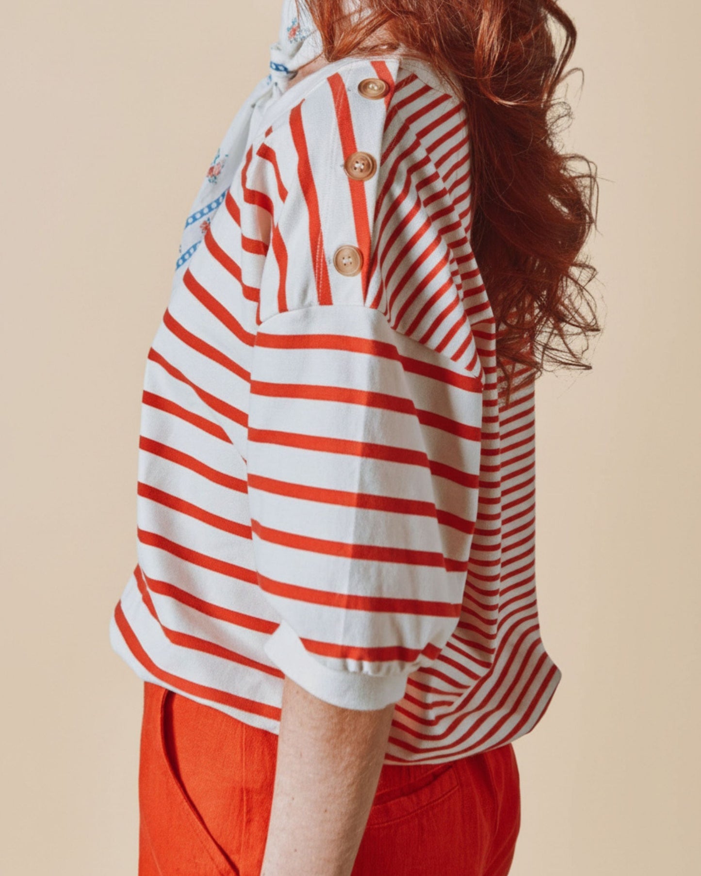 Sweat - Marinière rouge