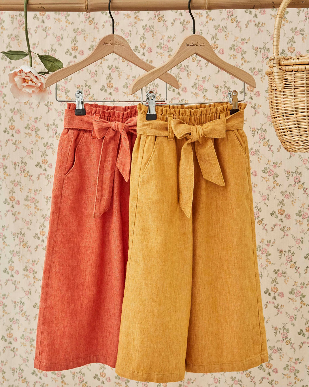 Pantalon - Noué rouge chiné