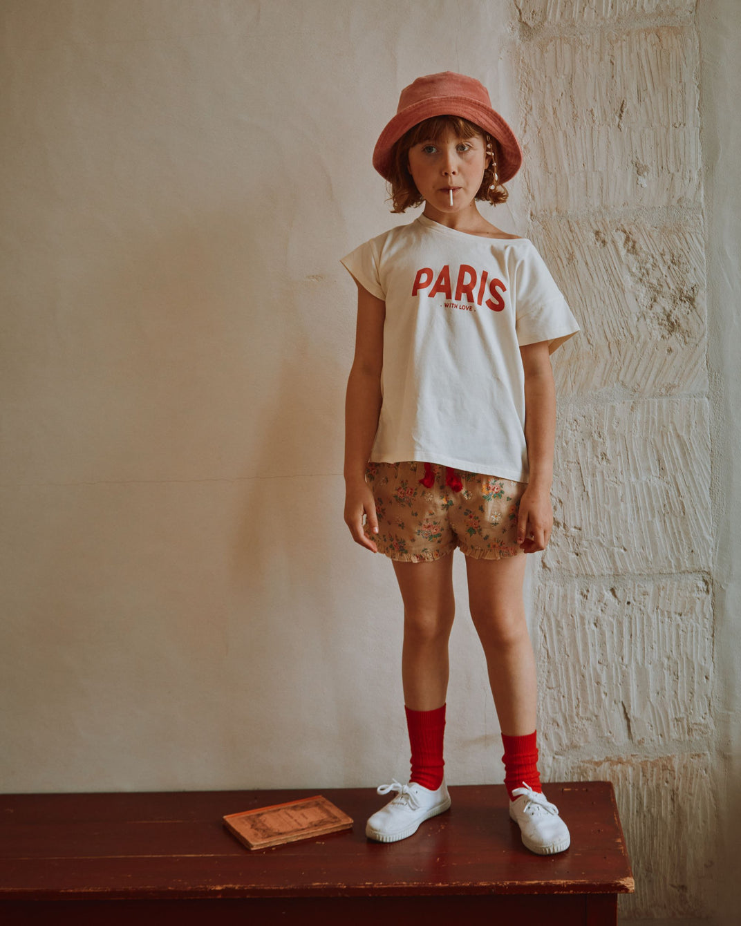Organic cotton Paris t-shirt for children, ecru