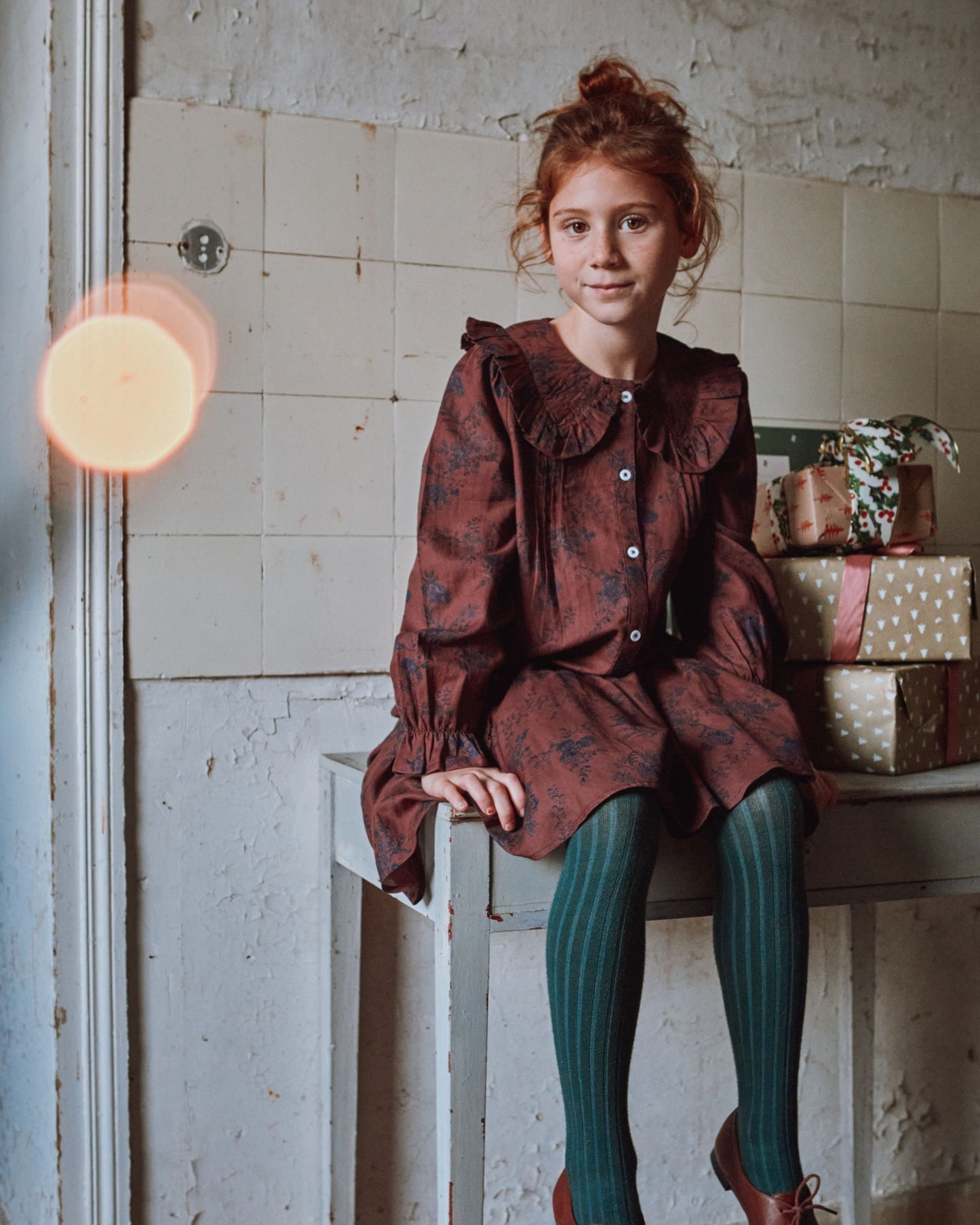 Robe smockée orchid violine