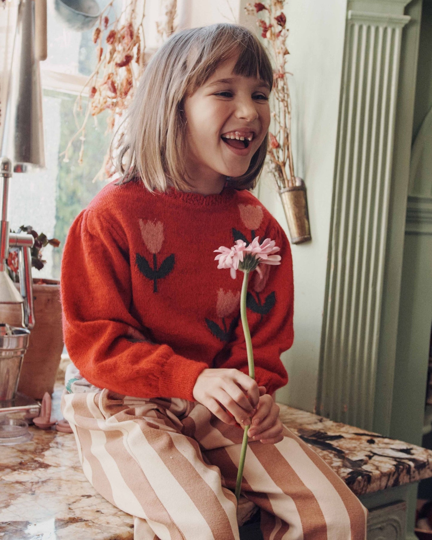 Pull - Tulipe rouge