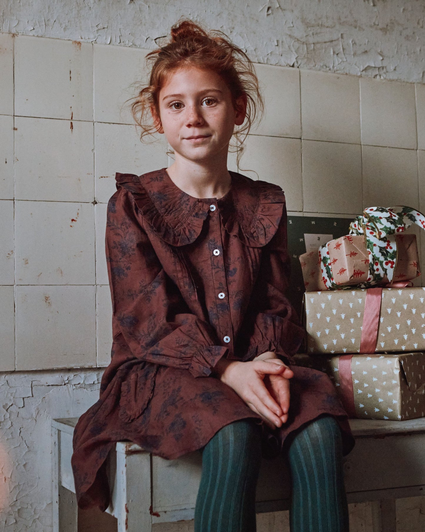 Robe smockée orchid violine