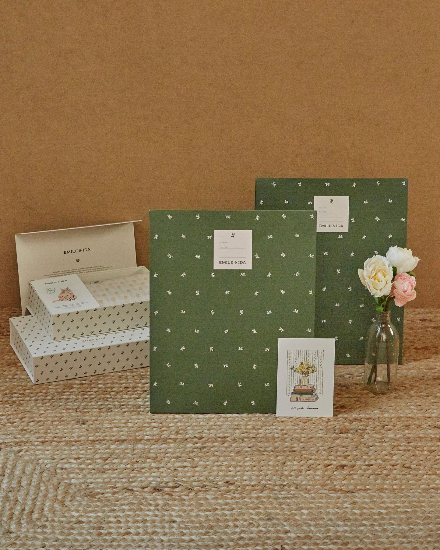 Pochette cadeau - Jonquille vert