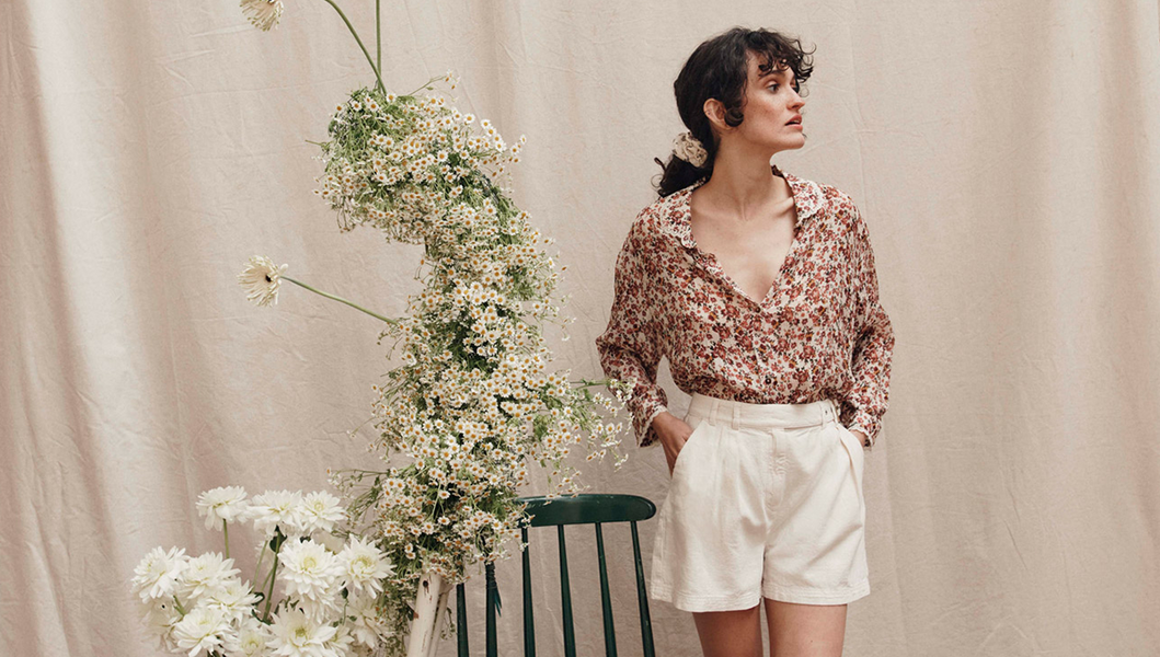emile et ida women ブラウス パンツ 花柄 XSサイズ トップス