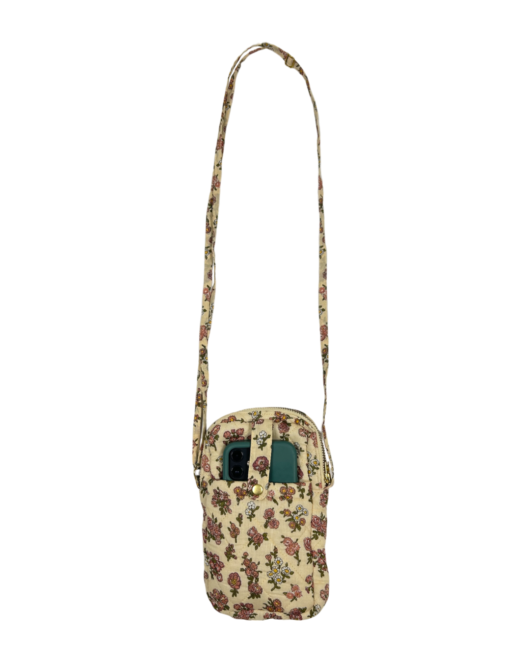 Pochette téléphone champêtre rose