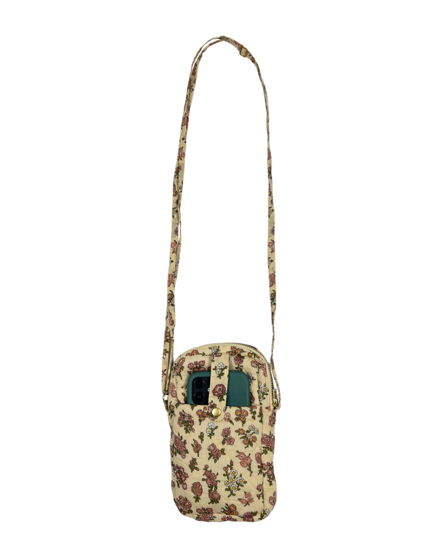 Pochette téléphone champêtre rose