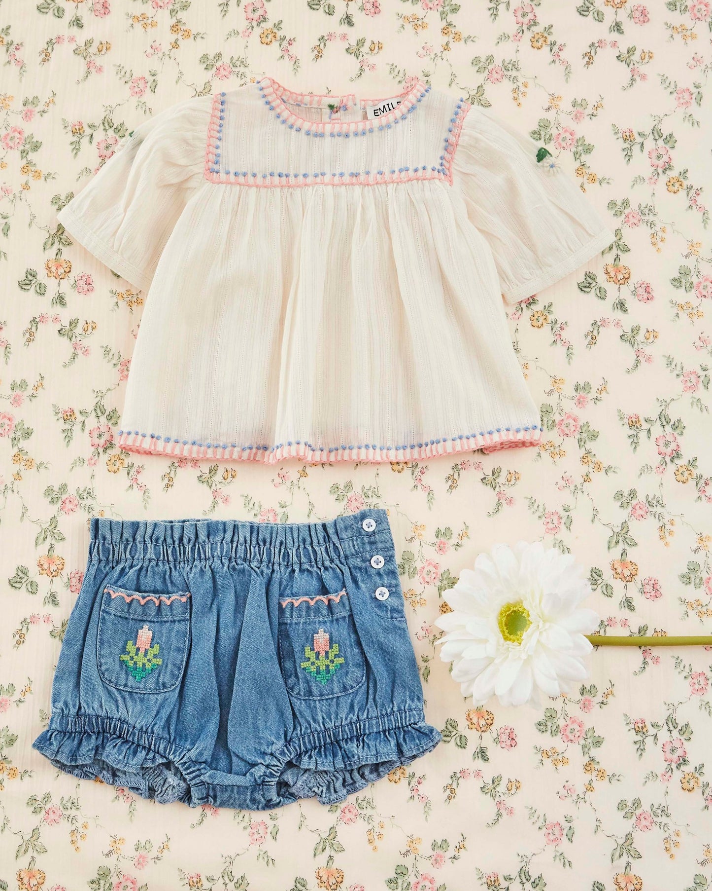 Bloomer - Poches brodées denim