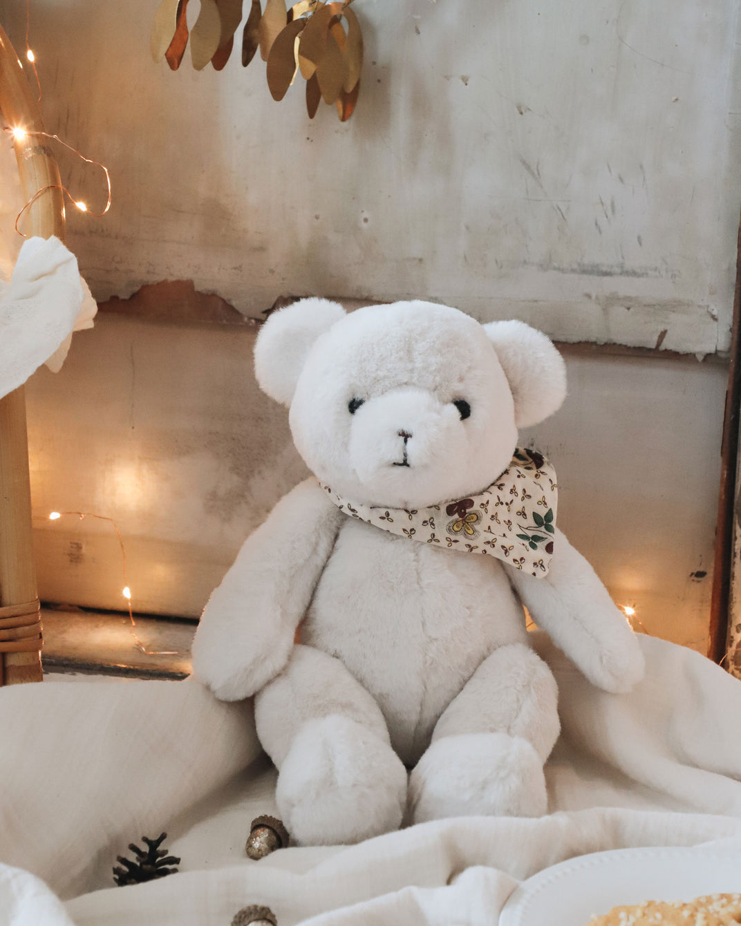 Peluche ours écru PAMPLEMOUSSE x EMILE ET IDA