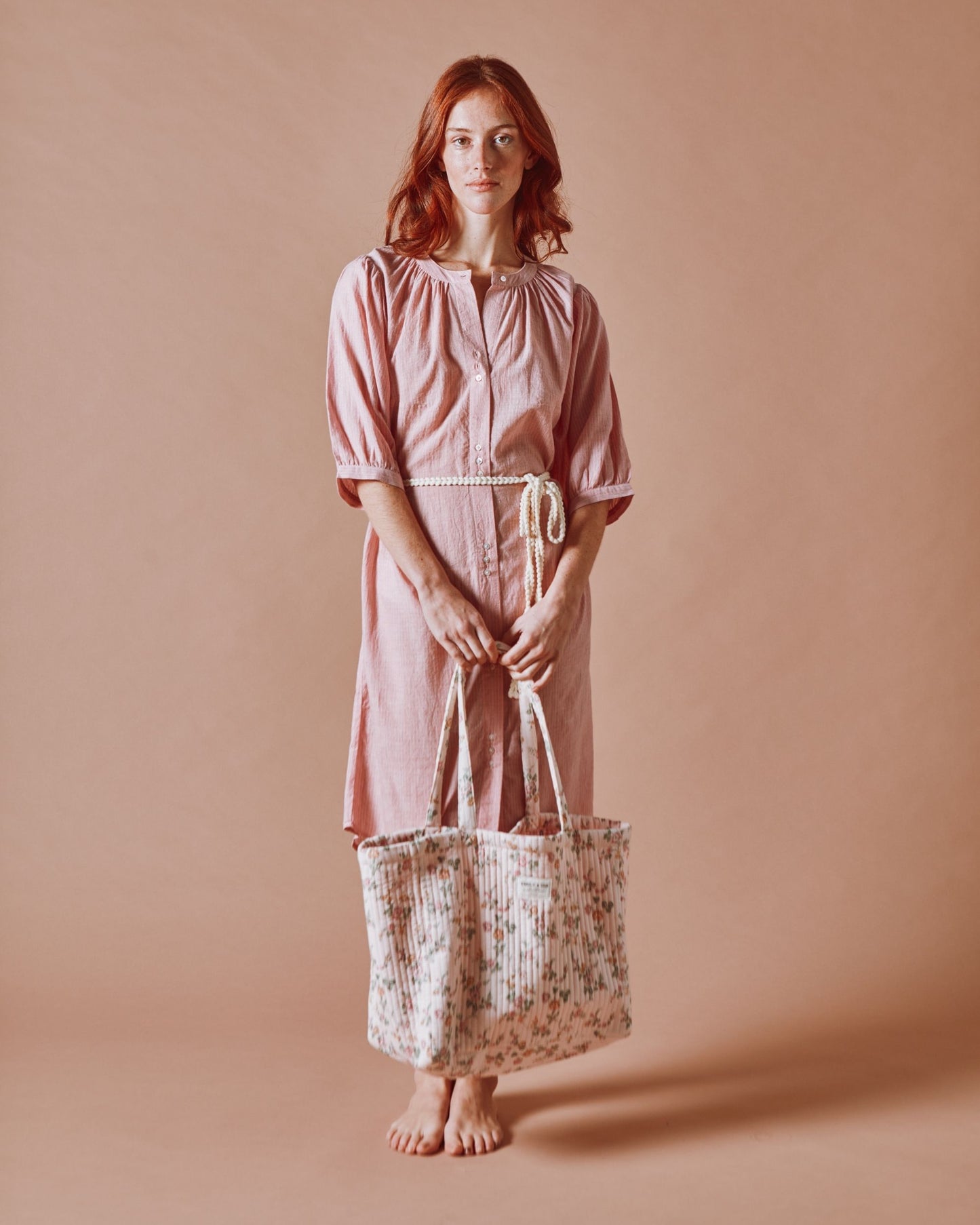 Cabas - Quilté fleuri rosier