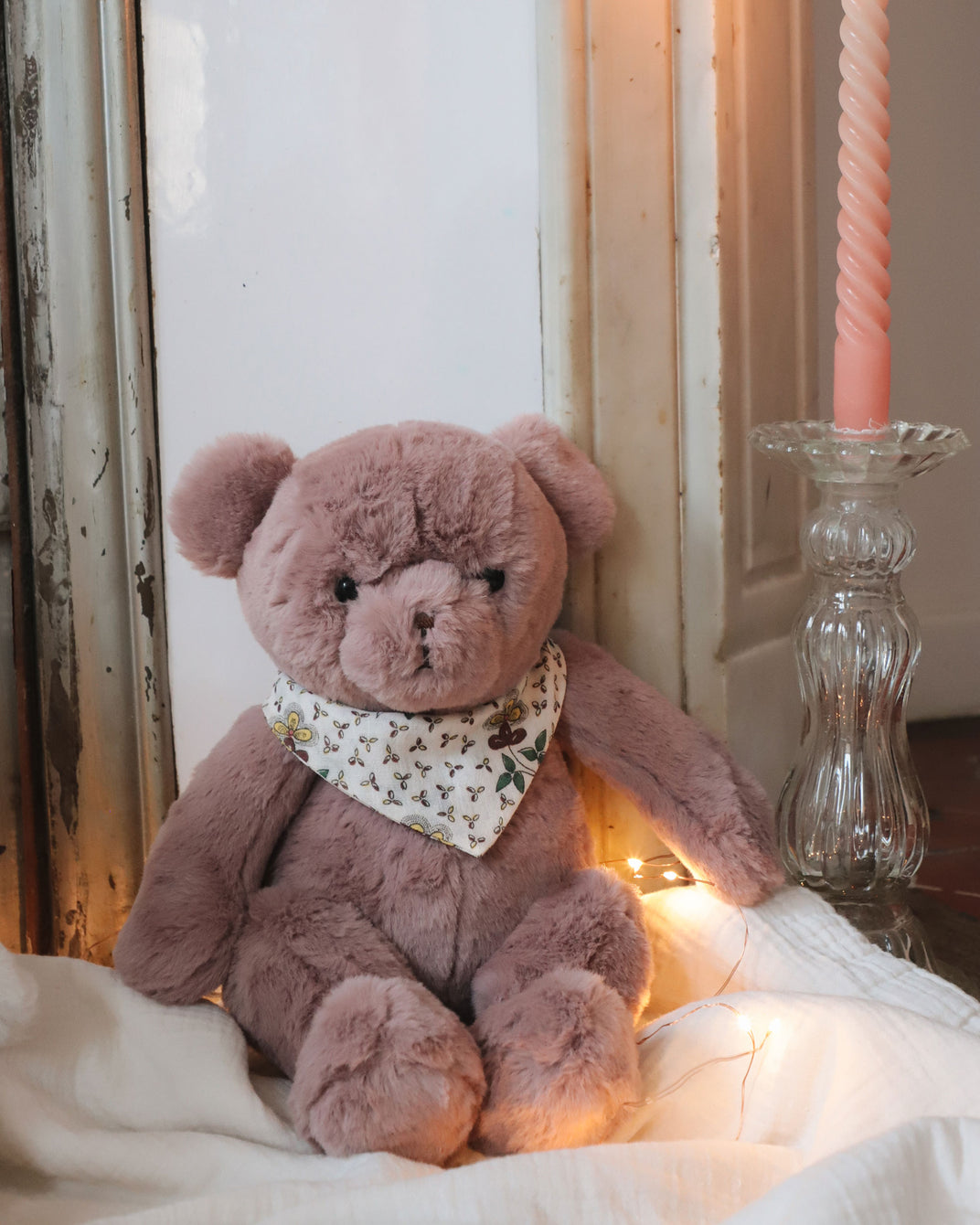 Peluche ours parme PAMPLEMOUSSE x EMILE ET IDA