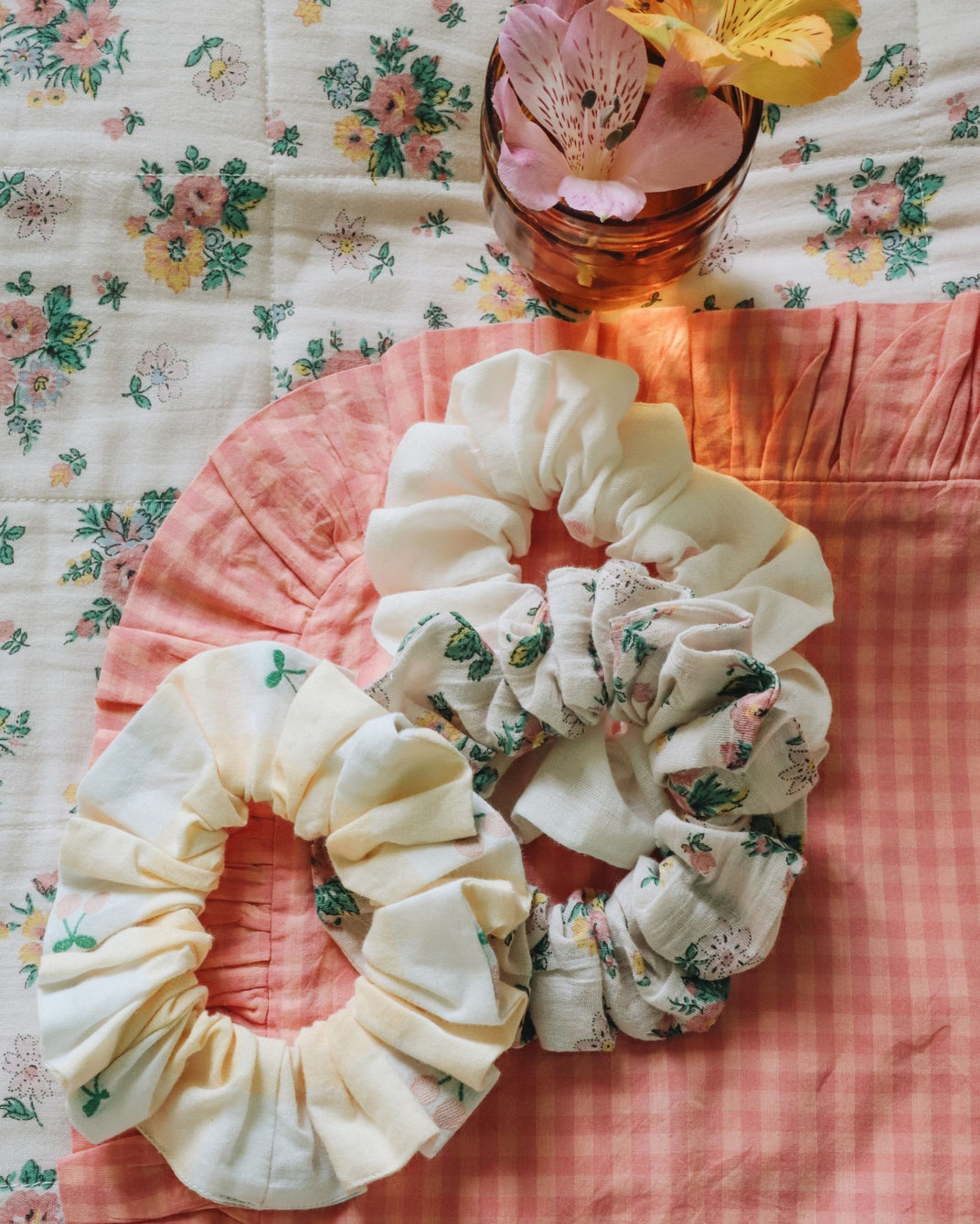 Pastel heart scrunchie