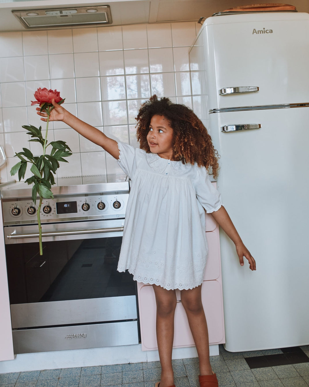 White English embroidery dress