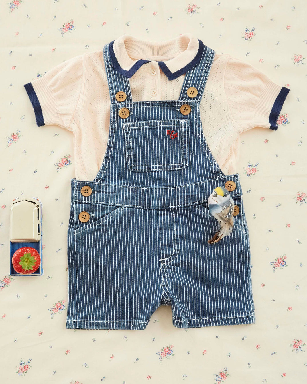 Salopette - Bébé rayures denim