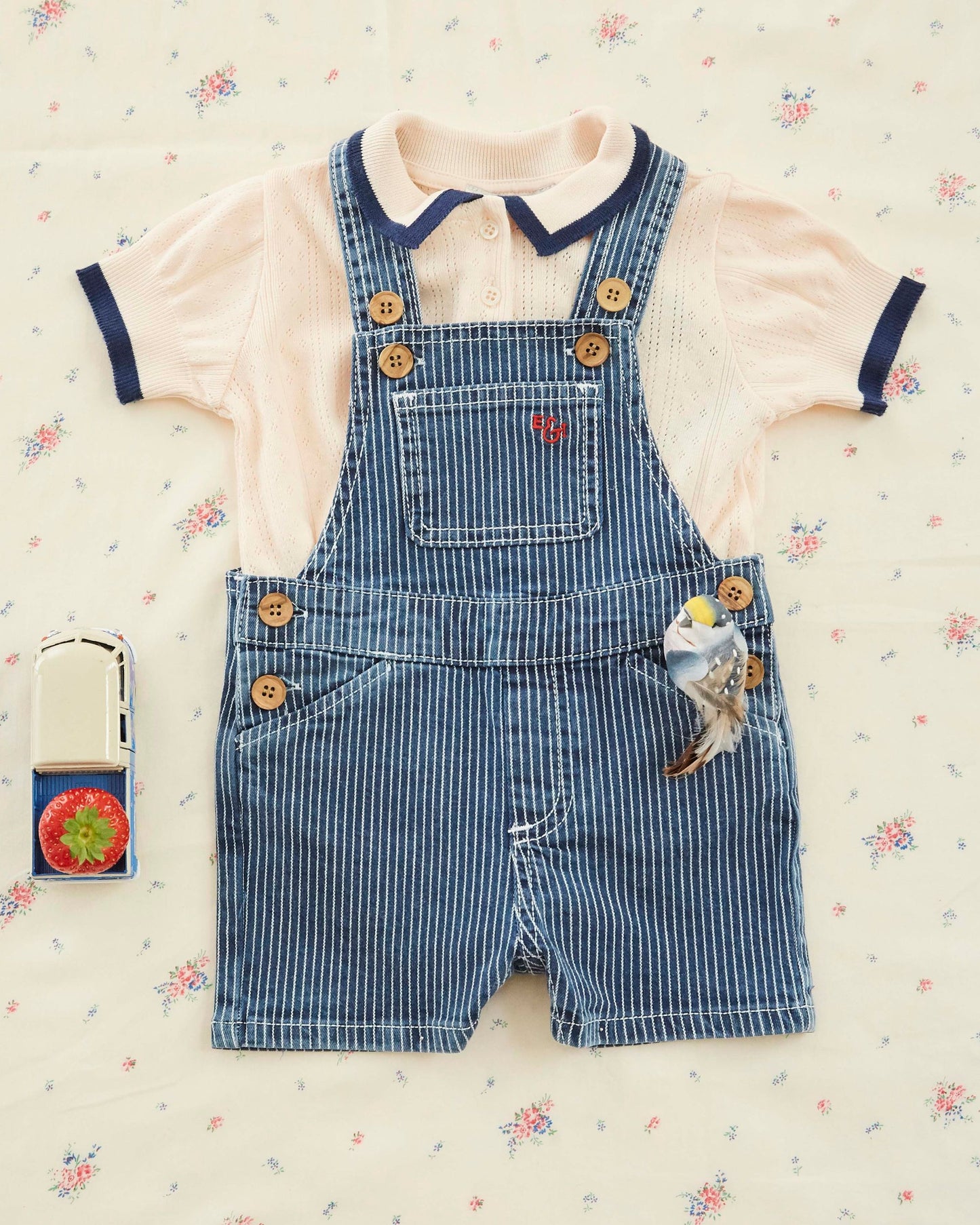 Salopette - Bébé rayures denim