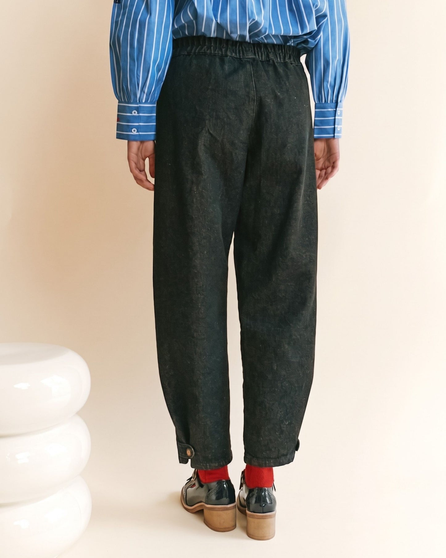 Pantalon jogger - Denim noir