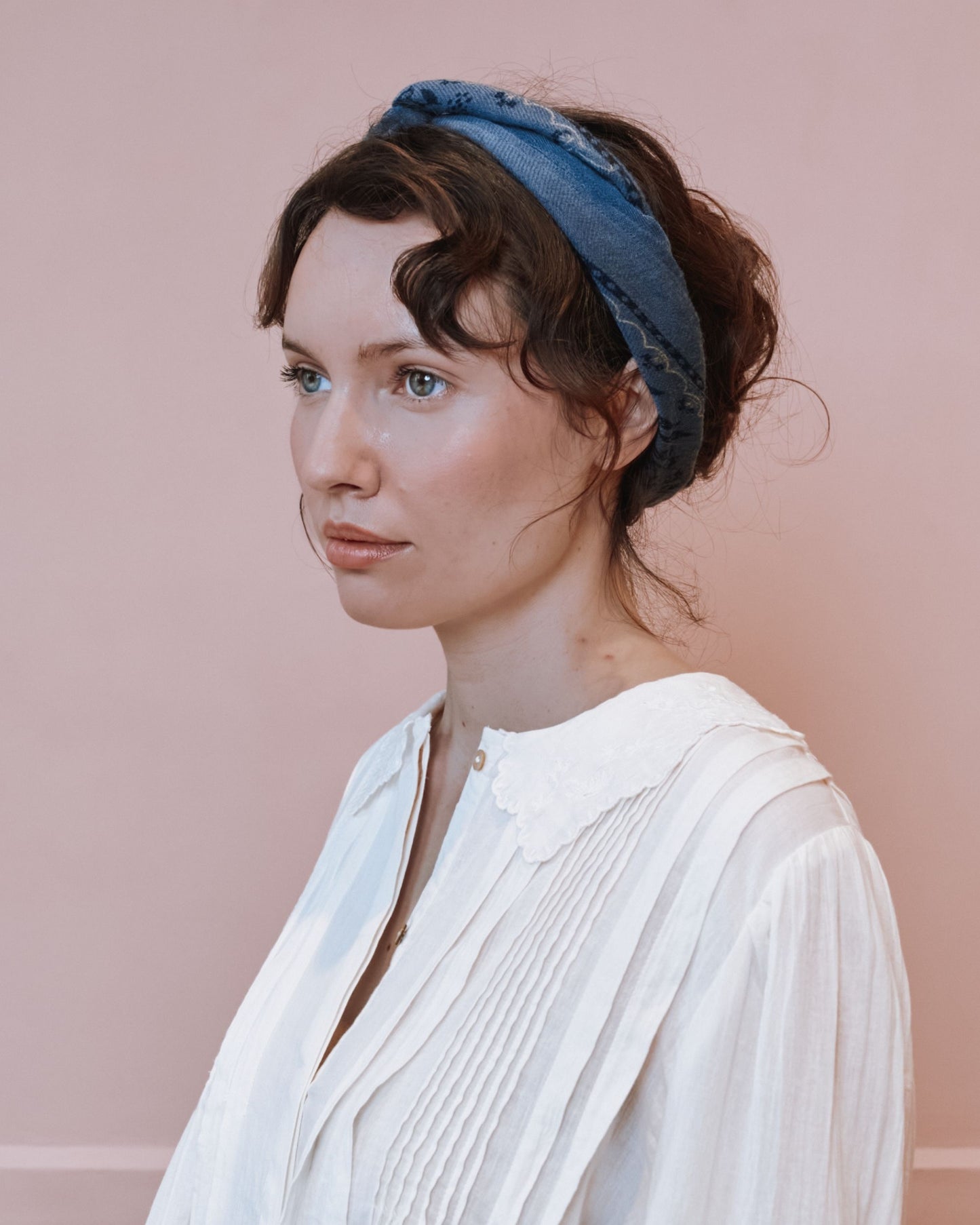 Blouse - Dentelle col brodé écru
