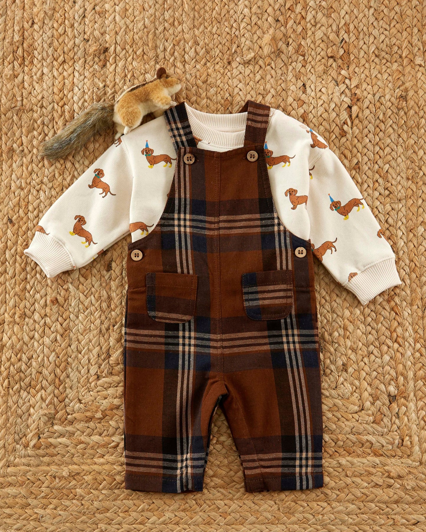 sweatshirt with all-over dachshund dog print
