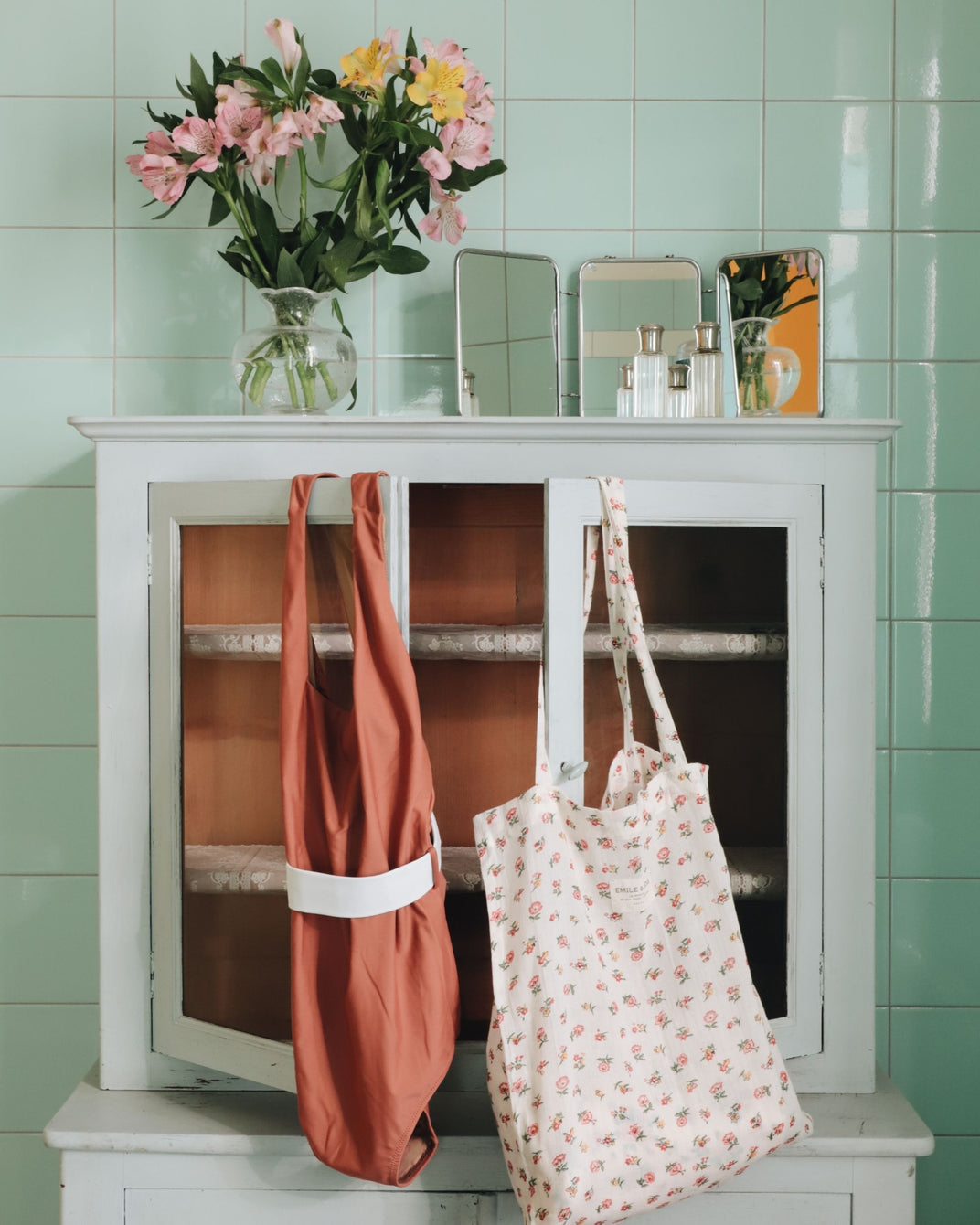 Tote bag à fleurs floresco