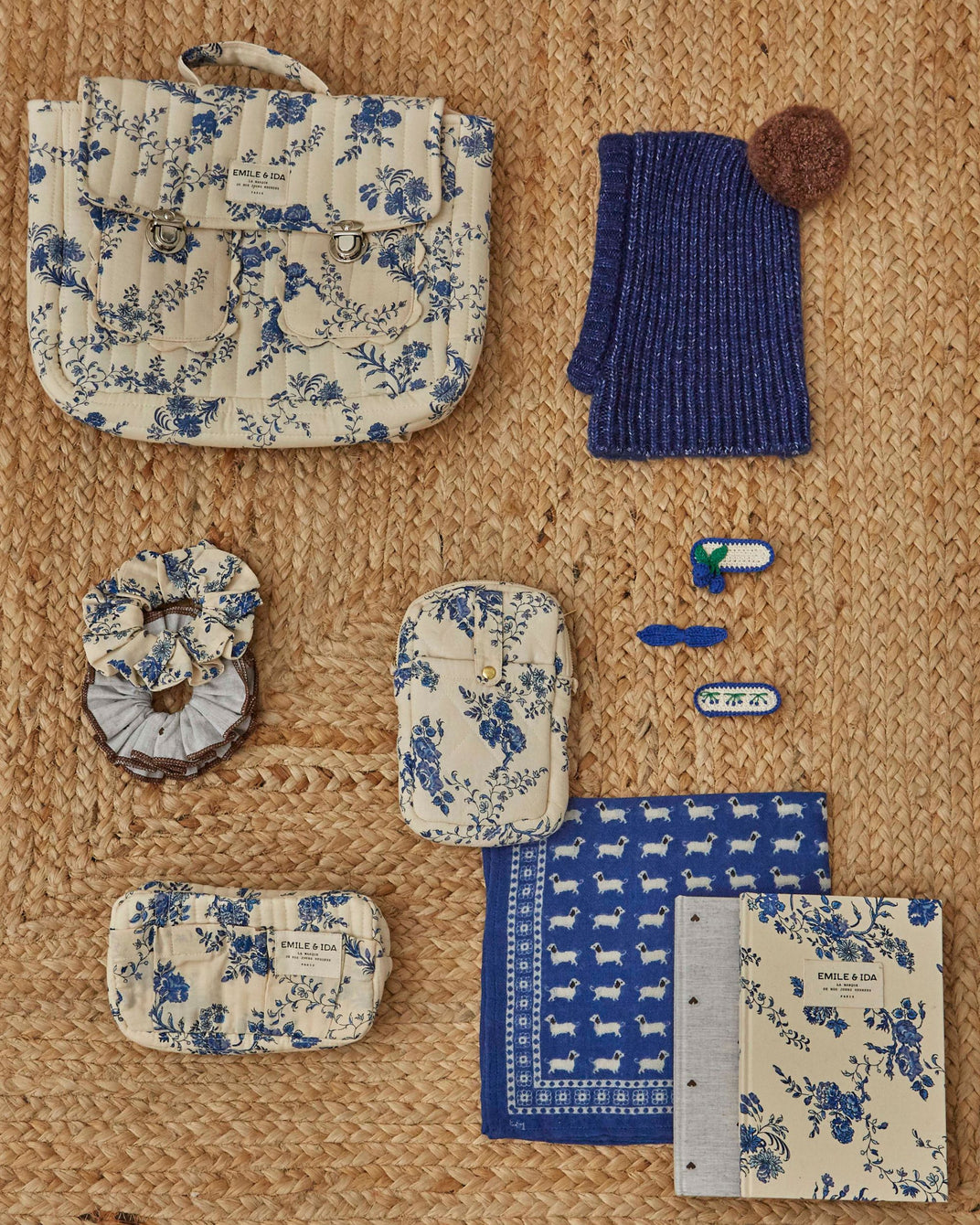 Pochette téléphone orchid bleu