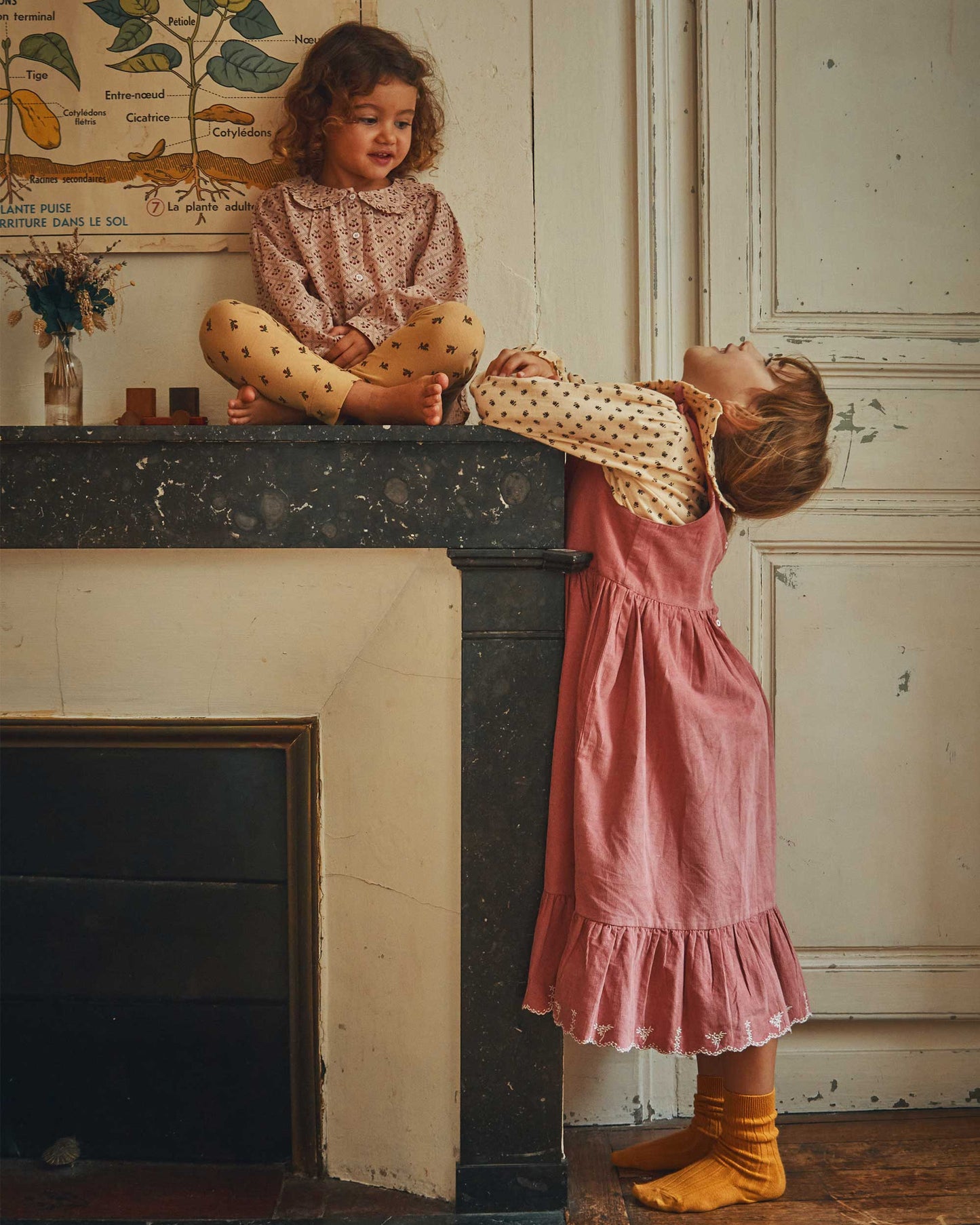 Robe à bretelles velours flamingo